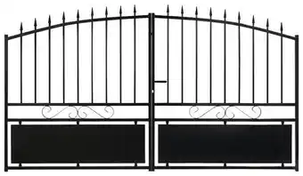 Brico Dépôt Portail fer battant noir "cardiff" - l. 3 x h. 1,60 m offre