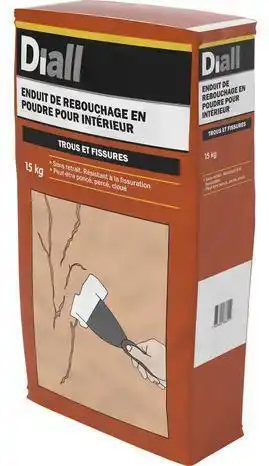 Brico Dépôt Diall enduit de rebouchage en poudre 15 kg offre