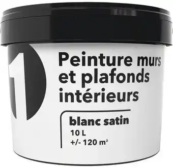 Brico Dépôt Peinture blanche murs et plafonds satin 10 l offre
