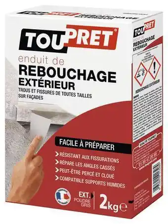 Brico Dépôt Toupret enduit de rebouchage extérieur en poudre 2 kg offre
