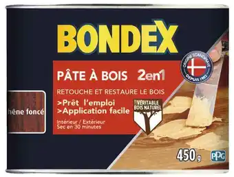 Brico Dépôt Bondex pâte à bois ton chêne foncé 450 g offre