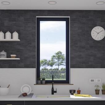Brico Dépôt Goodhome fenêtre aluminium gris oscillo-battante 1 vantail droit h.75 x l.40 cm offre