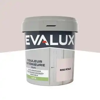 Brico Dépôt Evalux peinture mur intérieur satin 0,75 l rose pétale offre