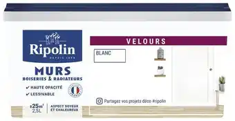 Brico Dépôt Ripolin peinture intérieur velours 2,5 l blanc offre