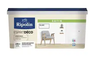 Brico Dépôt Ripolin peinture mur intérieur satin 2,5 l blanc offre