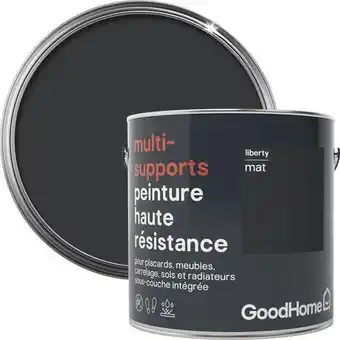 Brico Dépôt Goodhome peinture haute résistance multi-supports acrylique mat noir liberty 2 l offre