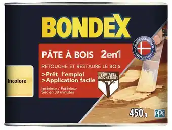 Brico Dépôt Bondex pâte à bois naturel 450 g offre