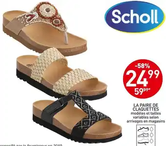 Stokomani Scholl la paire de claquettes offre