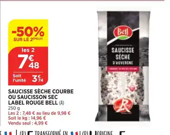 Bi1 Saucisse Sèche Courbe offre