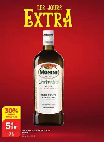 Bi1 Huile d'Olive Gran Fruttato Monini offre