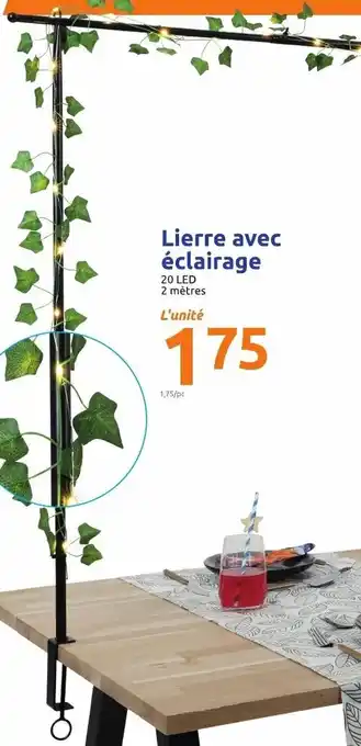 Action Lierre avec éclairage offre