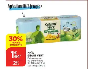 Bi1 Maïs Géant Vert offre