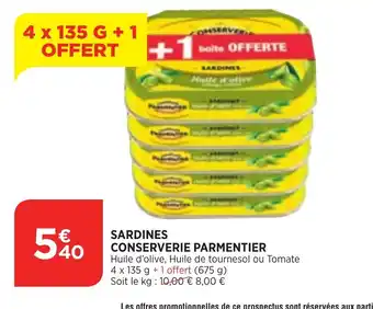 Bi1 Sardines Conserverie Parmentier offre