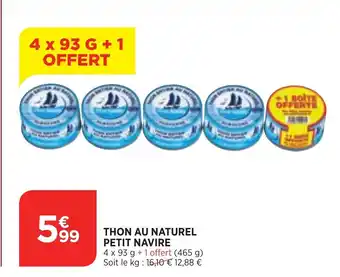 Bi1 Thon Au Naturel Petit Navire offre