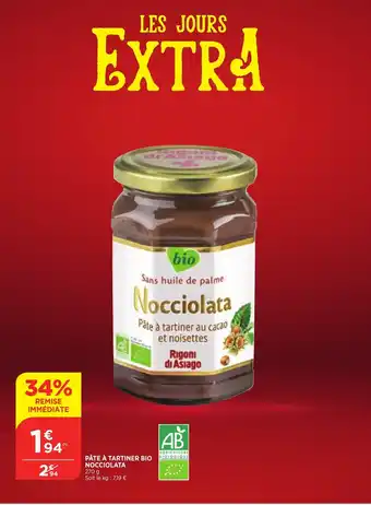 Bi1 Pâte à Tartiner Bio Nocciolata offre