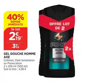 Bi1 Gel Douche Homme Axe offre