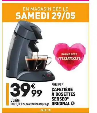 ALDI Cafetière à Dosettes Senseo Original Philips offre