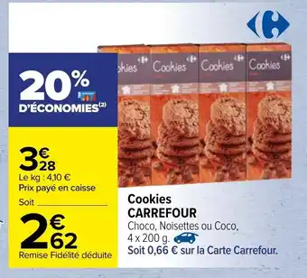 Carrefour Cookies Carrefour offre