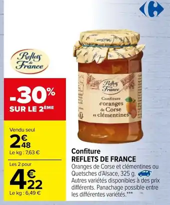 Carrefour Confiture Reflets de France offre