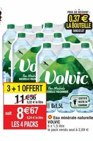 Migros Eau volvic offre