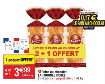 Pains au chocolat la fournée dorée