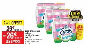 Migros Lait de croissance lactel offre