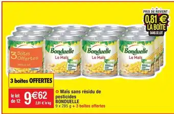 Migros Maïs bonduelle offre