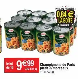 Champignons de paris cora
