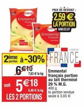 Migros Emmental cora offre