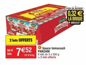 Migros Sauce tomate panzani offre