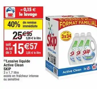 Migros Lessive liquide skip offre