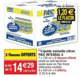 Liquide vaisselle paic