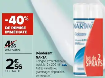 Carrefour Market Narta déodorant offre