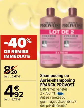 Franck provost shampooing ou après-shampooing