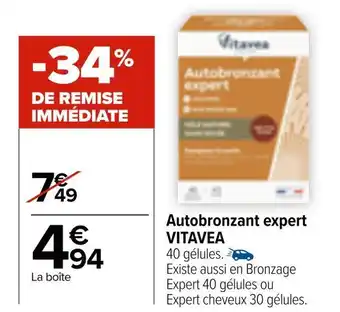 Carrefour Market Vitavea autobronzant expert offre