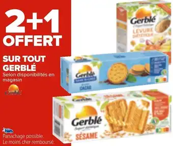 Carrefour Market Gerblé bon plan sur tout gerblé offre