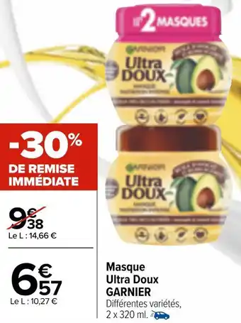 Carrefour Market Garnier masque ultra doux offre