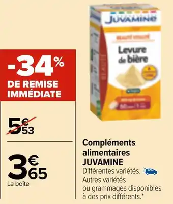Juvamine compléments alimentaires