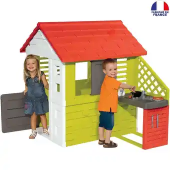 Smoby maison nature avec cuisine d'ete