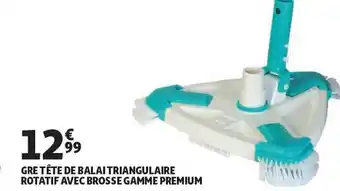 Auchan Direct Gre Tete De Balai Triangulaire Rotatif Avec Brosse Gamme Premium offre