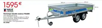 Brico Pro Remorque Double Essieux Tolede offre