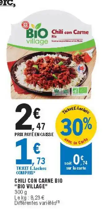 E.Leclerc Chili Con Carne Bio offre