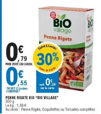 E.Leclerc Penne Rigate Bio offre