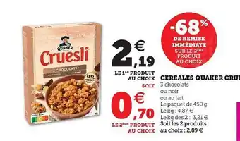 Céréales Quaker Cruesli