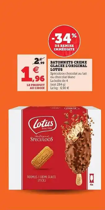 U Express Bâtonnets Crème Glacée L'original Lotus -34% De Remise Immédiate offre