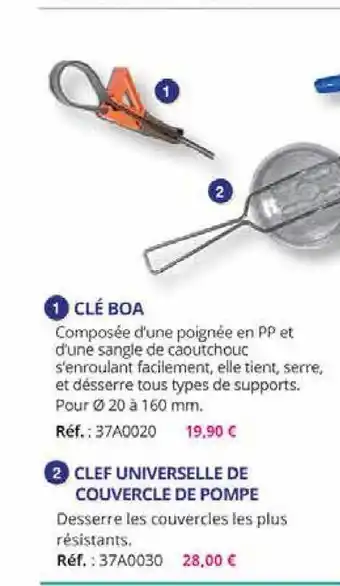 Clé Boa, Clef Universelle De Couvercle De Pompe