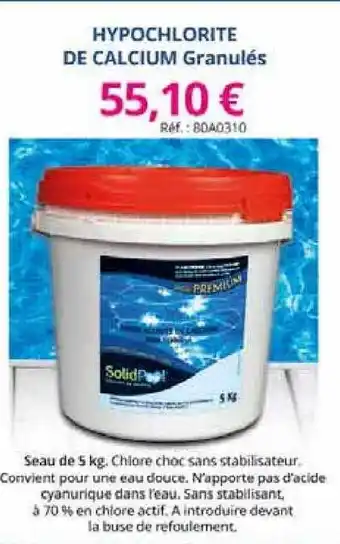 Hypochlorite De Calcium Granulés