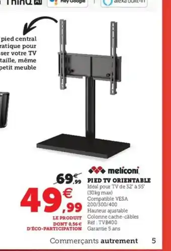 Hyper U Pied Tv Orientable offre