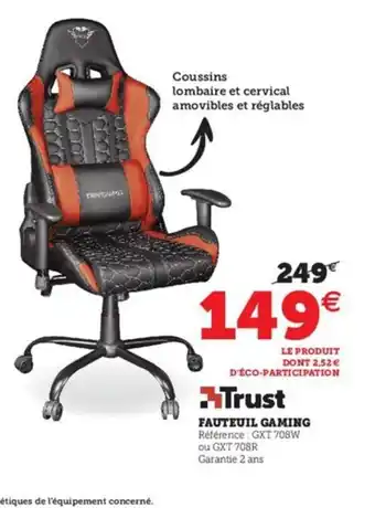 Hyper U Fauteuil Gaming offre