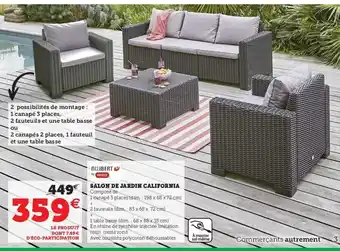 Hyper U Salon de Jardin California offre